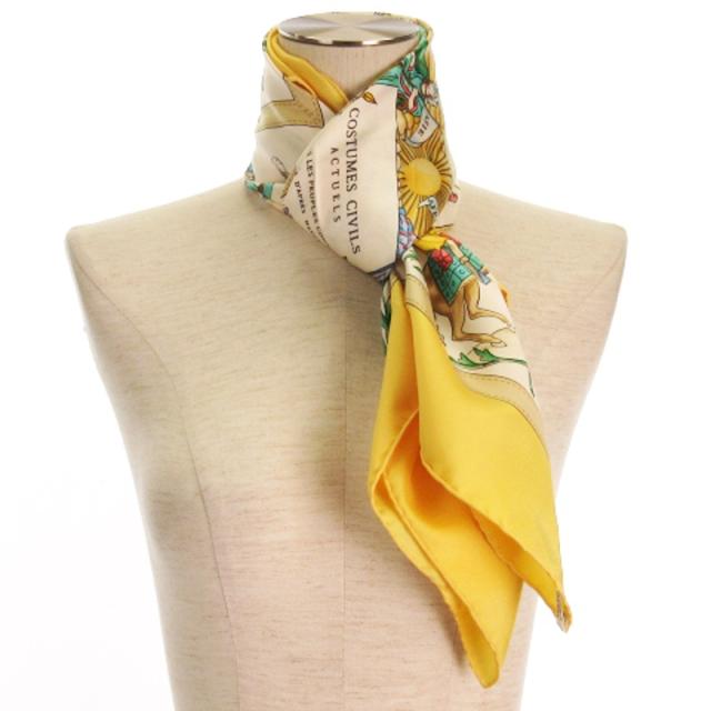 エルメス カレ90 COSTUMES CIVILS 現代市民の服装 スカーフ 未使用品