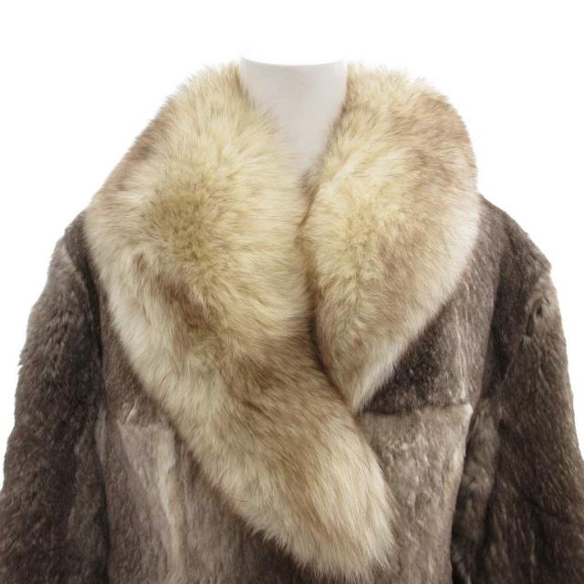 中古】SELECTED FUR ファーコート ミドル ハーフ ミンク 毛皮 総裏地