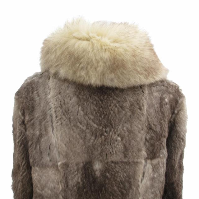 ノーブランド品 毛皮コート フォックスファー ミドル 総裏地 長袖 9 M