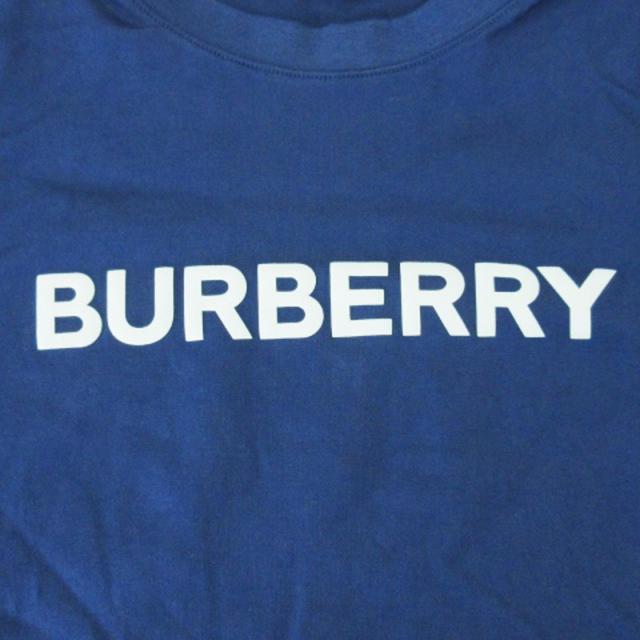 中古】バーバリー BURBERRY ロゴ Tシャツ カットソー 半袖 ブルー XS
