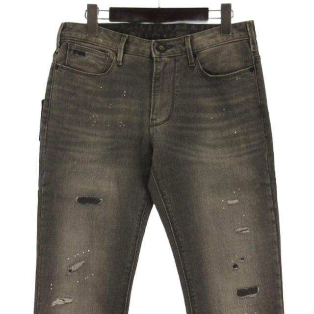 未使用品！Super Beauty ストレッチデニムノーカラーバルーン