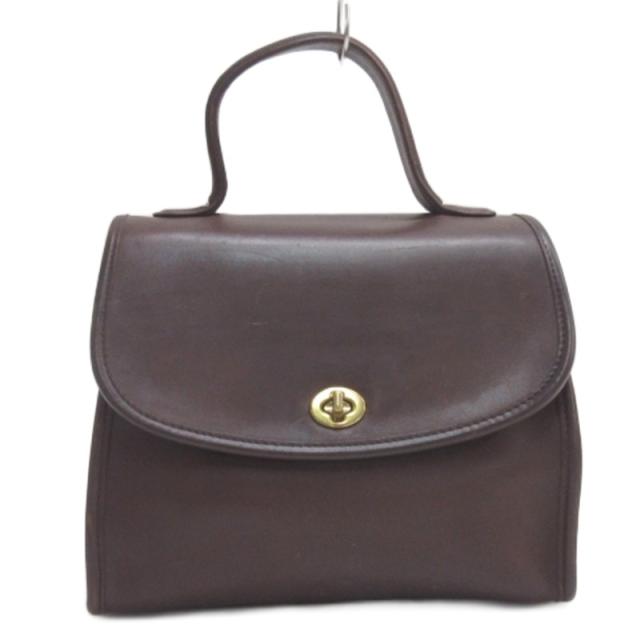 【中古】コーチ COACH オールドコーチ ターンロック ハンドバッグ 9977 USA製 ブラウン レディース