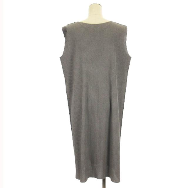 【中古】ミーイッセイミヤケ A-POC INSIDE プリーツ ワンピース ノースリーブ ロング サイドスリット グレー ■GY09 中古】ミーイッセイミヤケ A-POC INSIDE プリーツ ワンピース