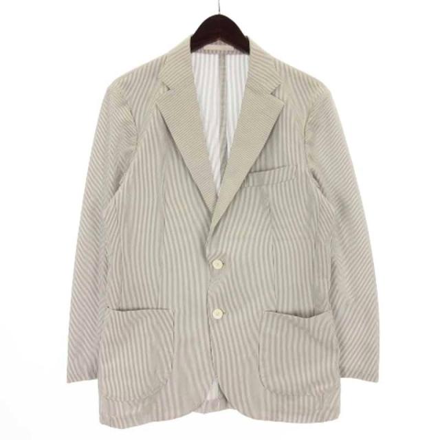 【中古】マッキントッシュフィロソフィー トロッター ジャケット シアサッカー ストライプ グレー 38R