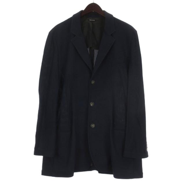 【中古】エンポリオアルマーニ EMPORIO ARMANI メッシュ テーラードジャケット シングル ネイビー 58 メンズ
