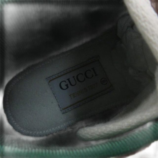 【中古】グッチ GUCCI テニス 1977 ゼブラハラコ ハイカット スニーカー 627839 35.5 22.5cm ■GY51 レディース