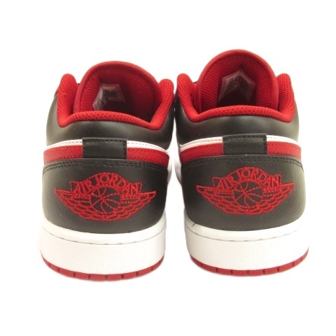【中古】ナイキ NIKE AIR JORDAN 1 LOW エアジョーダン1 ロー スニーカー White/Gym Red/Black 27.5cm 553558-163