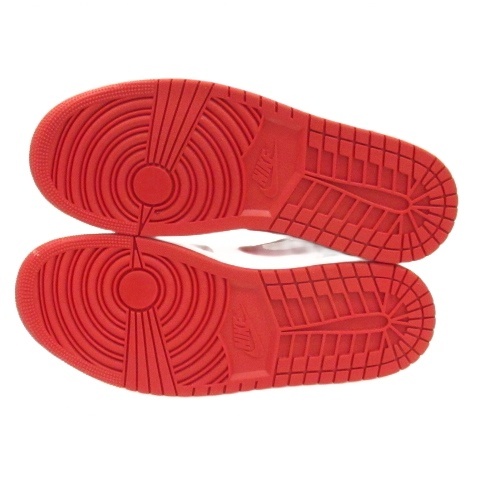【中古】ナイキ NIKE AIR JORDAN 1 LOW エアジョーダン1 ロー スニーカー White/Gym Red/Black 27.5cm 553558-163