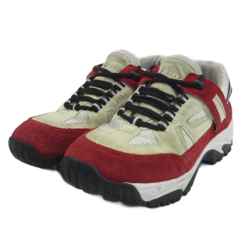 【中古】メゾンマルジェラ 22 Maison Margiela 22 SECURITY LOW スニーカー スエード イタリア製 レッド 43 28.0cm