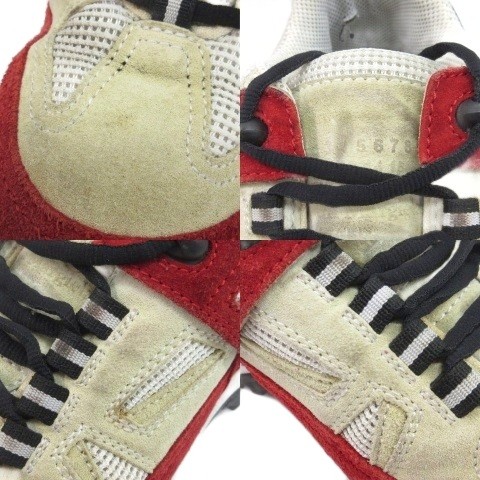 【中古】メゾンマルジェラ 22 Maison Margiela 22 SECURITY LOW スニーカー スエード イタリア製 レッド 43 28.0cm