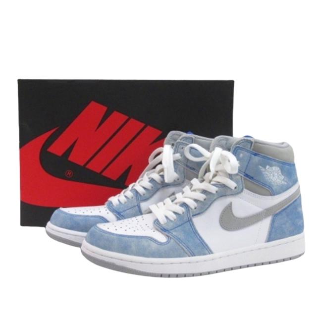 【中古】ナイキ エア ジョーダン 1 レトロ ハイ スニーカー 555088-402 ブルー系 US8.5 26.5cm ☆AA★ ■GY51 メンズ