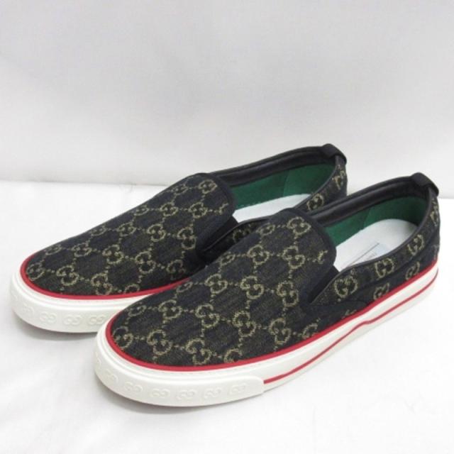 【中古】グッチ GUCCI テニス 1977 GGキャンバス スリッポン スニーカー 10.5 29.5cm ■GY51 メンズ