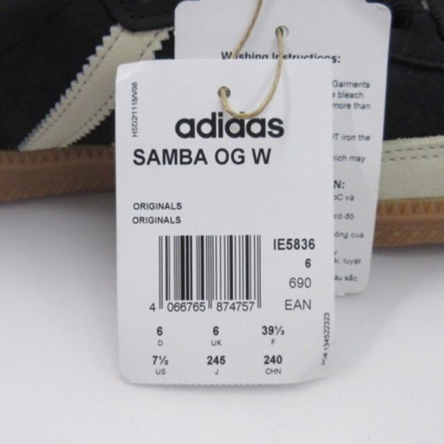 【中古】未使用品 アディダスオリジナルス タグ付き SAMBA OG W サンバ OG W スニーカー IE5836 ブラック US7.5 24.5cm