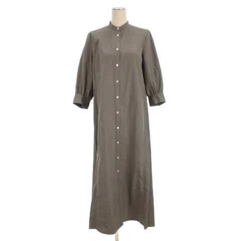 【中古】ボールジー トゥモローランド スパンブロード バックプリーツ シャツ ワンピース 36 グレー 251014E