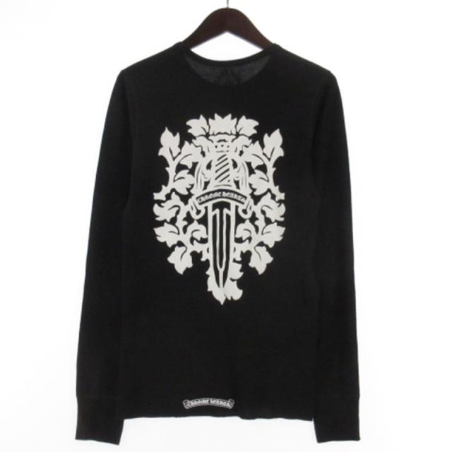 【中古】クロムハーツ Dagger Thermal L/S Tee ヴァインダガー バックプリント サーマル Tシャツ 長袖 ブラック M