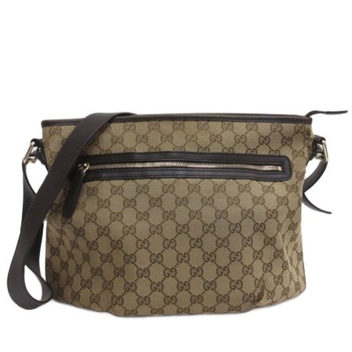【中古】グッチ GUCCI GGキャンバス ショルダーバッグ 388930 ベージュ系 メンズ レディース