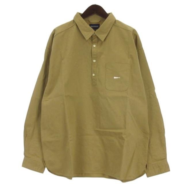【中古】ディセンダント DESCENDANT VOIL PULLOVER LS SHIRT プルオーバー シャツ 長袖 ベージュ系 3 メンズ