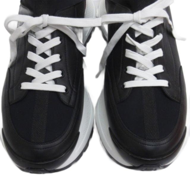 【中古】エルメス HERMES JUMPY ジャンピー  スニーカー イタリア製 ブラック 42.5 27.5cm ☆AA★ メンズ