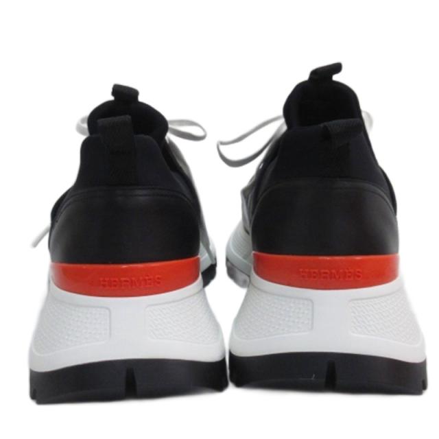 【中古】エルメス HERMES JUMPY ジャンピー  スニーカー イタリア製 ブラック 42.5 27.5cm ☆AA★ メンズ
