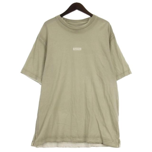 【中古】シュプリーム SUPREME 24SS Overprint Small Box S/S Top ロゴ Tシャツ カットソー 半袖 グレー系 XL