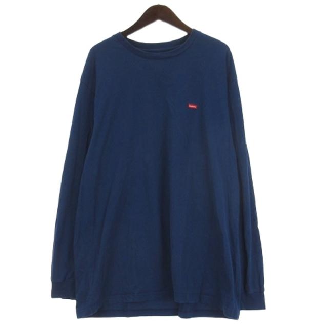【中古】シュプリーム SUPREME 24AW スモールボックス ロゴ Tシャツ カットソー 長袖 ブルー XL ☆AA★ メンズ