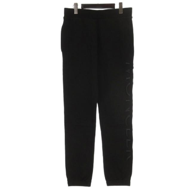 【中古】モンクレール MONCLER SWEAT BOTTOM サイドロゴ スウェットパンツ イージー H20918H00003 ブラック S メンズ
