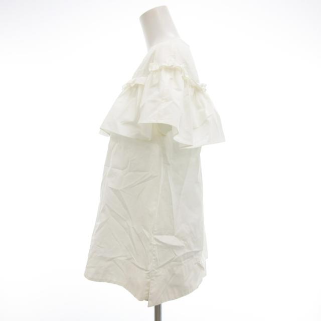 【中古】ドゥロワー Drawer ブラウス シャツ 36 白 ホワイト フリル /JS レディース