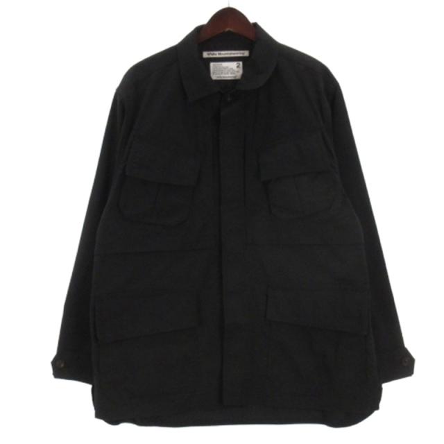 【中古】ホワイトマウンテニアリング BDU SHIRT JACKET シアサッカー シャツ ジャケット WM2371108 ブラック 2 メンズ