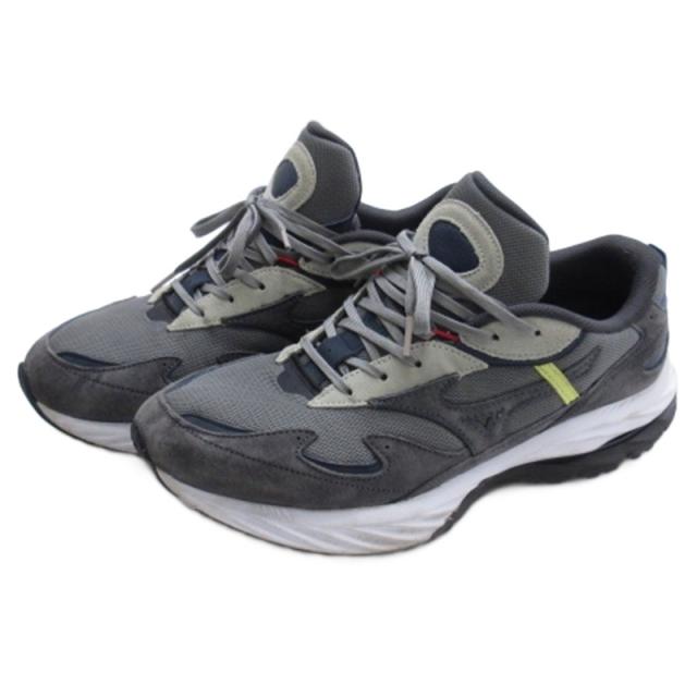 【中古】ミズノ MIZUNO × グラフペーパー WAVE RIDER ウェーブライダー β スニーカー D1GG230601 グレー 28.5cm