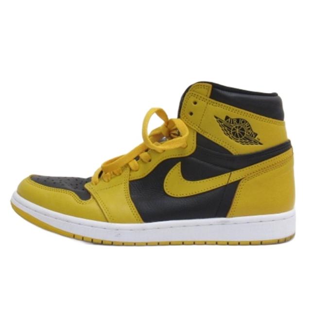 【中古】ナイキ NIKE HJ6654-071 AIR JORDAN 1 MID SE NEW LOVE エアジョーダン1 スニーカー イエロー 28cm メンズ