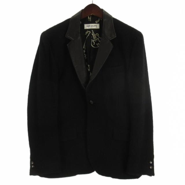 【中古】ルードギャラリー RUDE GALLERY THE BLACK RUDE OVER DUB ニット テーラードジャケット ブラック 2 メンズ