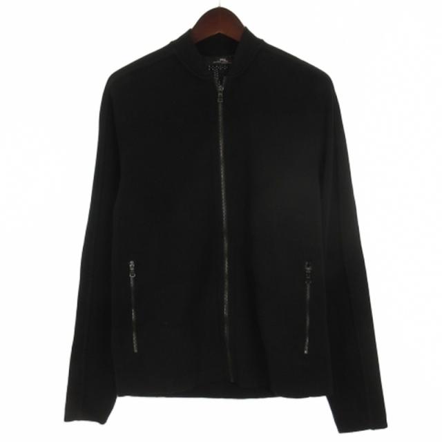 【中古】アールエルエックス ラルフローレン RLX RALPH LAUREN ニット ジャケット ジップアップ ブラック S メンズ