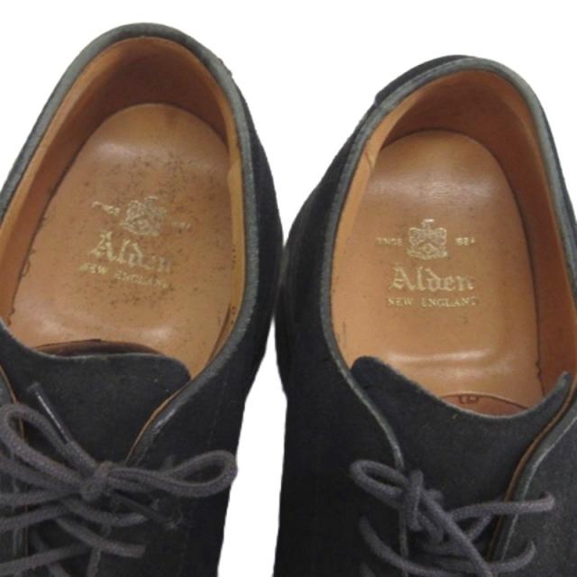 【中古】オールデン ALDEN プレーントゥ レースアップ シューズ 英国製 5346 ブラック 7.5 25.5cm メンズ