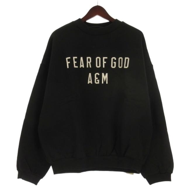 【中古】未使用品 エフオージー エッセンシャルズ トレーナー スウェットプルオーバー 裏起毛 192HO246230F ブラック S