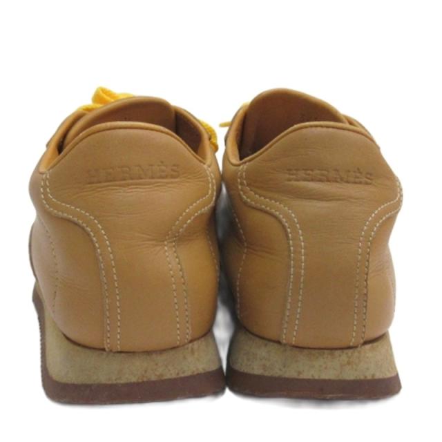 【中古】エルメス HERMES クイック スニーカー レザー ブラウン 36.5 23.5cm ジャンク レディース