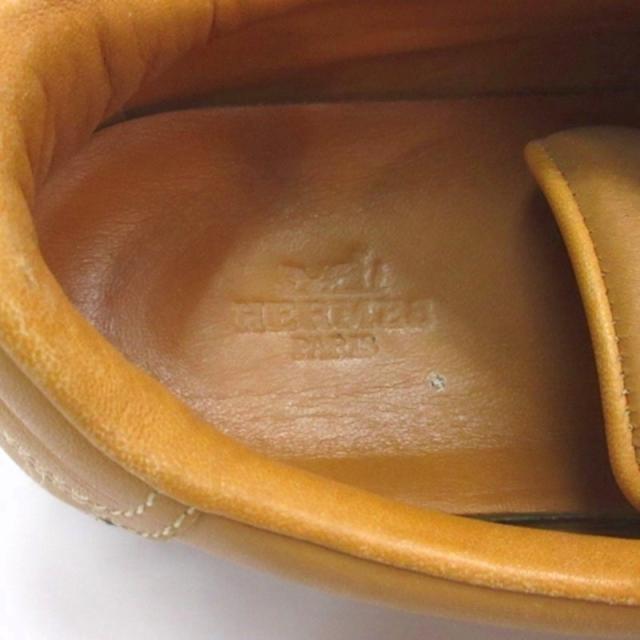 【中古】エルメス HERMES クイック スニーカー レザー ブラウン 36.5 23.5cm ジャンク レディース