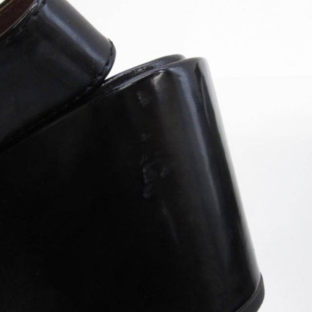 【中古】エンフォルド ENFOLD レザー ミュール ボリュームソール ブラック 38 24.5cm レディース