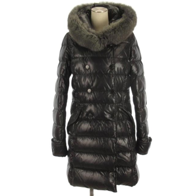 【中古】デュベティカ DUVETICA EFIRA エフィラ ダウンコート ロング フーディ フォックスファー ブラック 42 L