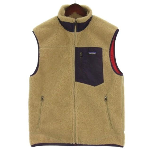 【中古】パタゴニア Patagonia クラシック レトロX ボアフリースベスト 23047 ベージュ系 M メンズ