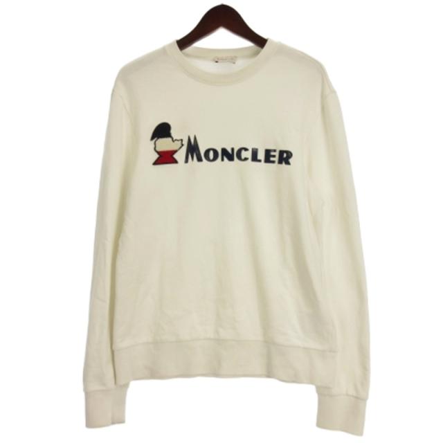 【中古】モンクレール MONCLER ラバー ロゴ トレーナー スウェット プルオーバー E10918041950 ホワイト M メンズ