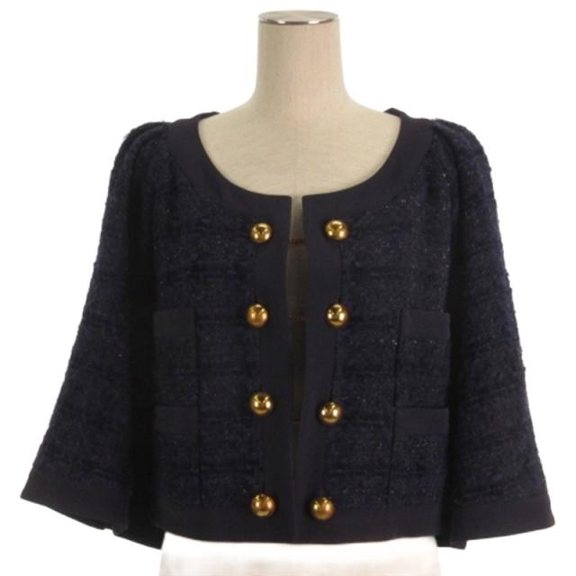 【中古】モスキーノ MOSCHINO ツィード 上衣 米国海軍 I40 レディース