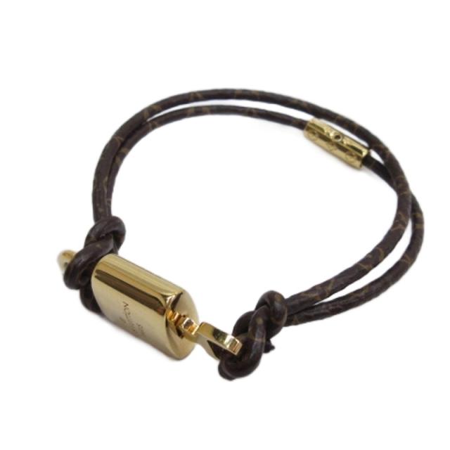 【中古】ルイヴィトン LOUIS VUITTON モノグラム パドロック LV ブレスレット M8275E ブラウン系 レディース