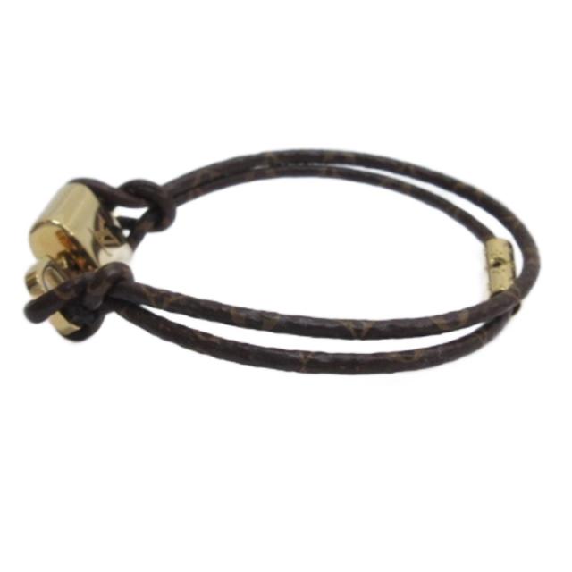【中古】ルイヴィトン LOUIS VUITTON モノグラム パドロック LV ブレスレット M8275E ブラウン系 レディース