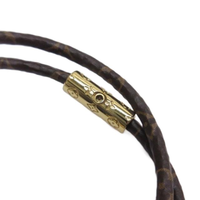 【中古】ルイヴィトン LOUIS VUITTON モノグラム パドロック LV ブレスレット M8275E ブラウン系 レディース