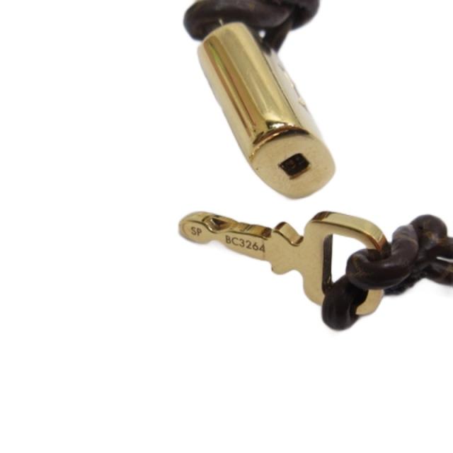 【中古】ルイヴィトン LOUIS VUITTON モノグラム パドロック LV ブレスレット M8275E ブラウン系 レディース