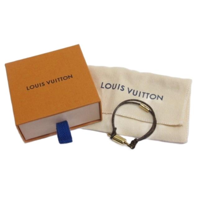【中古】ルイヴィトン LOUIS VUITTON モノグラム パドロック LV ブレスレット M8275E ブラウン系 レディース
