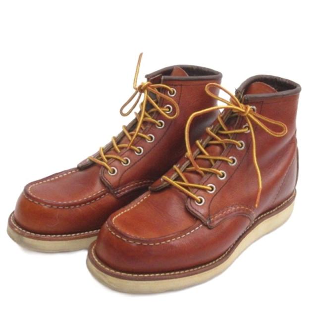 【中古】レッドウィング REDWING アイリッシュセッター モックトゥ ブーツ USA製 875 ブラウン 6E ■GY12 メンズ レディース