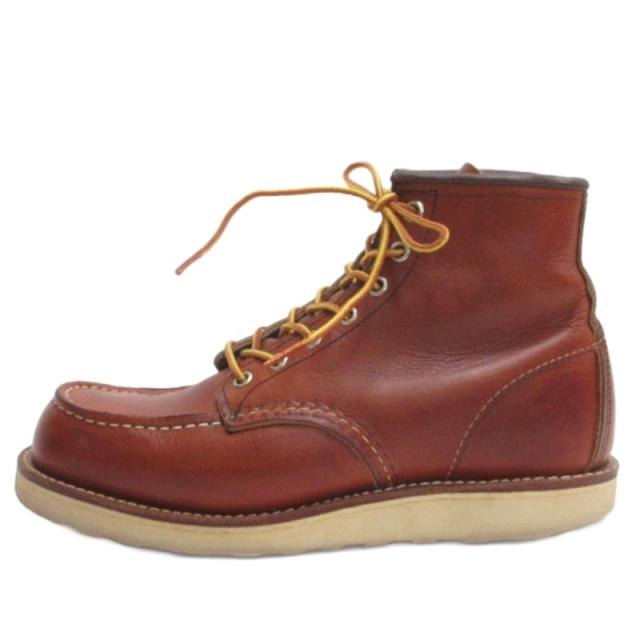 【中古】レッドウィング REDWING アイリッシュセッター モックトゥ ブーツ USA製 875 ブラウン 6E ■GY12 メンズ レディース_1