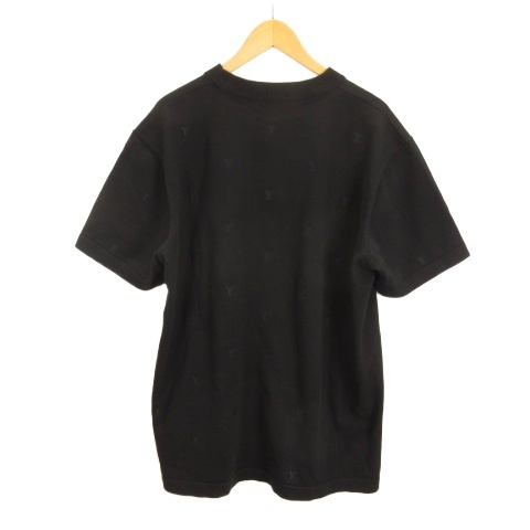 【中古】ルイヴィトン LOUIS VUITTON 25AW ブラゾン エンブロイダリー ショートスリーブ ニット XL ブラック メンズ_1