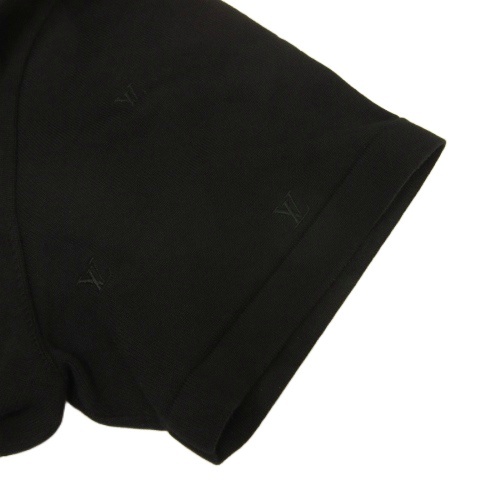 【中古】ルイヴィトン LOUIS VUITTON 25AW ブラゾン エンブロイダリー ショートスリーブ ニット XL ブラック メンズ_3